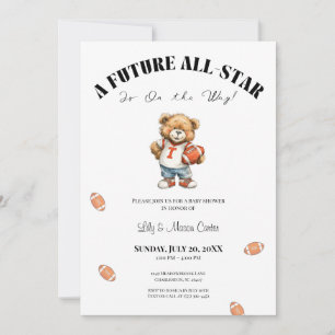All-Star Baby Shower Invite Future All-Star Feestdagenkaart