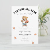 All-Star Baby Shower Invite | Future All-Star Feestdagenkaart (Staand voorkant)