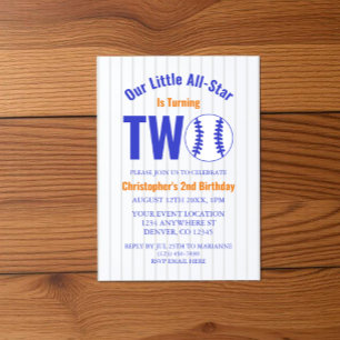 All-Star Baseball 2e verjaardag Kaart