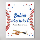 All Star Baseball Baby shower Baby's zijn zoet Poster (Voorkant)
