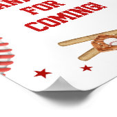 All Star Baseball Baby shower Bedankt voor je koms Poster (Hoek)