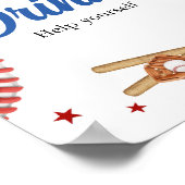 All Star Baseball Baby shower Drinken Poster (Hoek)