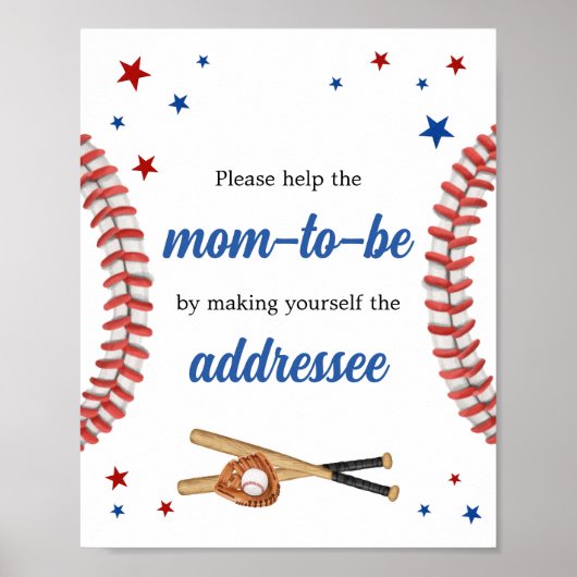 All Star Baseball Baby shower Envelope Poster (Voorkant)