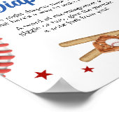 All Star Baseball Baby shower Late Night Luiers Poster (Hoek)
