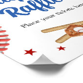 All Star Baseball Baby shower Luier Raffle Poster (Hoek)