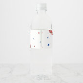 All Star Baseball Baby shower Waterfles Etiket (Achterkant)