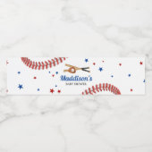 All Star Baseball Baby shower Waterfles Etiket (Enkel label)