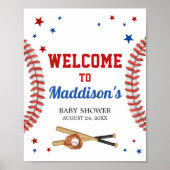 All Star Baseball Baby shower Welkom Poster (Voorkant)