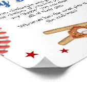 All Star Baseball Baby shower zeg geen Baby Poster (Hoek)