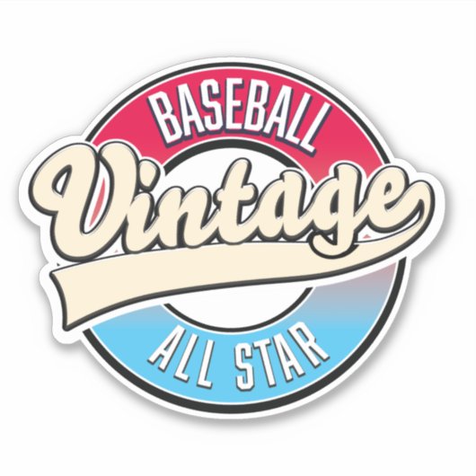 All Star Baseball logo Sticker (Voorkant)