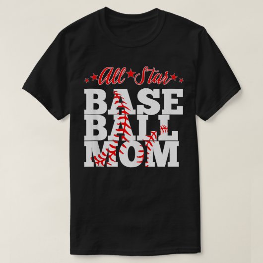 All Star Baseball Mom T-shirt (Design voorkant)