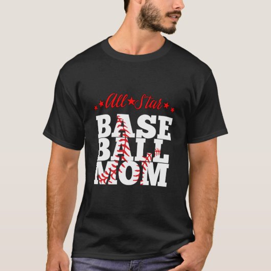 All Star Baseball Mom T-shirt (Voorkant)