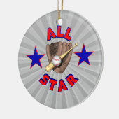 all star baseball player - afbeelding keramisch ornament (Links)