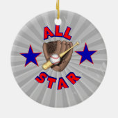 all star baseball player - afbeelding keramisch ornament (Achterkant)