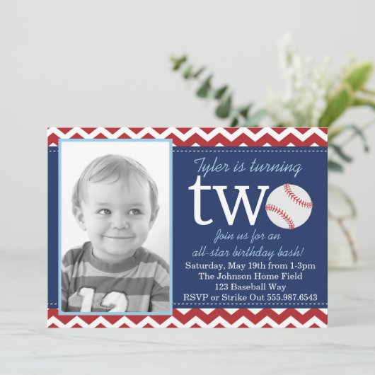 All-Star Baseball Uitnodiging (Staand voorkant)