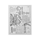 All Star Baseball Verjaardag Kleurenactiviteit Notitieblok (Linkerzijde)