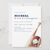 All-Star Baseball verjaardagsfeestje uitnodiging (Voorkant)