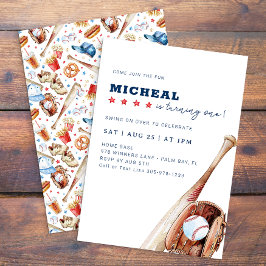 All-Star Baseball verjaardagsfeestje uitnodiging