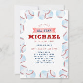 All-Star Baseball verjaardagsfeestje uitnodiging (Voorkant)