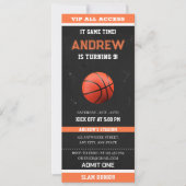 All-Star Basketbal Party Toelating Passes Kaart (Voorkant)