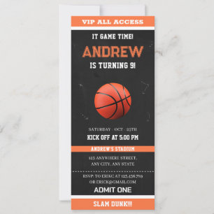 All-Star Basketbal Party Toelating Passes Kaart