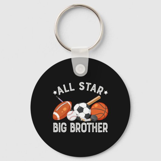 All Star Big Brother Of The Birthday Sketll Soccer Sleutelhanger (Voorkant)