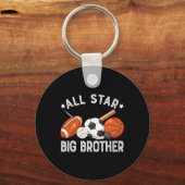 All Star Big Brother Of The Birthday Sketll Soccer Sleutelhanger (Voorkant)