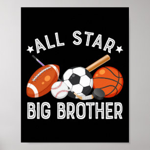 All Star Big Brother Van De Verjaardag Sketll Voet Poster