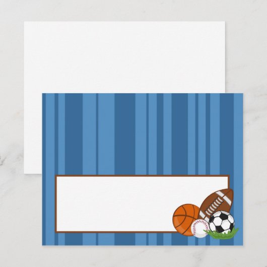 All-Star Blue schrijfbare plaatskaart Briefkaart (Voorkant / Achterkant)