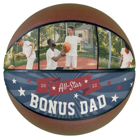 All-Star Bonus Pap Aangepaste Foto Stepdad Basketbal (Voorkant)