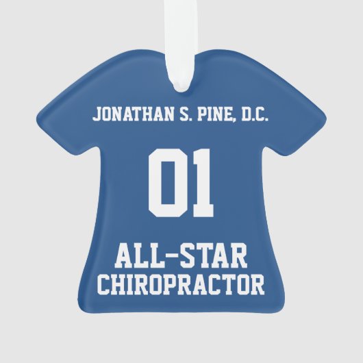 All-Star Chiropractor T-Shirt Ornament (achterkant)