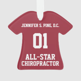 All-Star Chiropractor T-Shirt Ornament