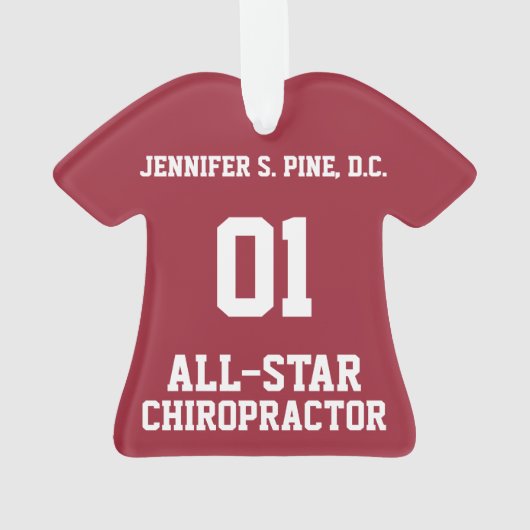 All-Star Chiropractor T-Shirt Ornament (achterkant)