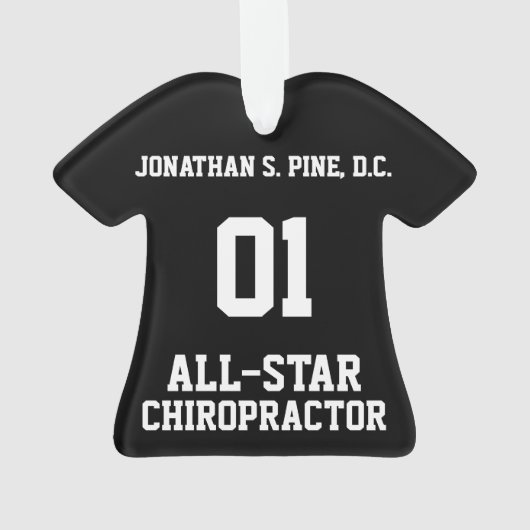 All-Star Chiropractor T-Shirt Ornament (achterkant)