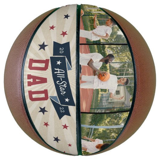 All-Star Dad Custom Photo Basketbal (Verticaal)