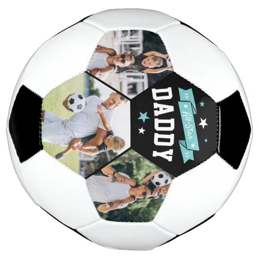 All Star Dad Custom Photo Voetbal (Gedraaid)
