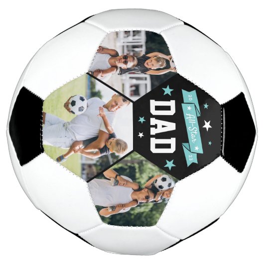 All Star Dad Custom Photo Voetbal (Gedraaid)