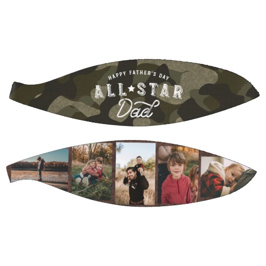 All-Star Dad Green Camouflage & Leather Photo Basketbal (Panelen)