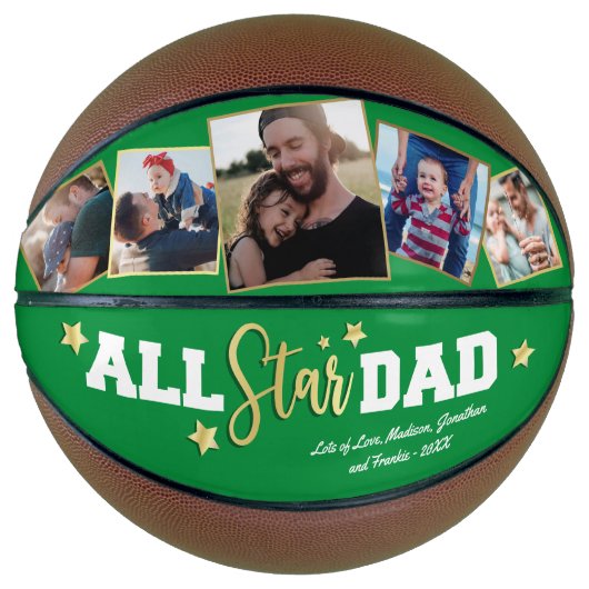 All-Star Dad Vaderdag Foto Basketbal (Voorkant)
