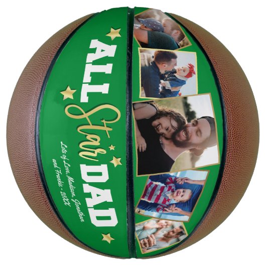 All-Star Dad Vaderdag Foto Basketbal (Verticaal)