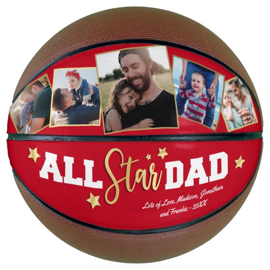 All-Star Dad Vaderdag Foto Basketbal (Voorkant)