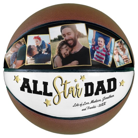 All-Star Dad Vaderdag Foto Basketbal (Voorkant)