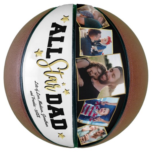 All-Star Dad Vaderdag Foto Basketbal (Verticaal)