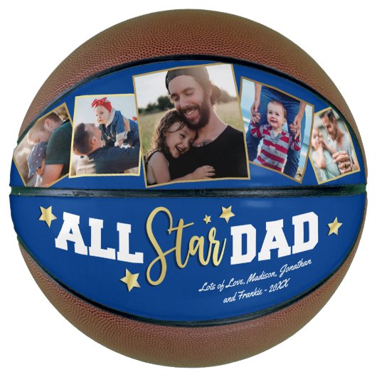 All-Star Dad Vaderdag Foto Basketbal (Voorkant)