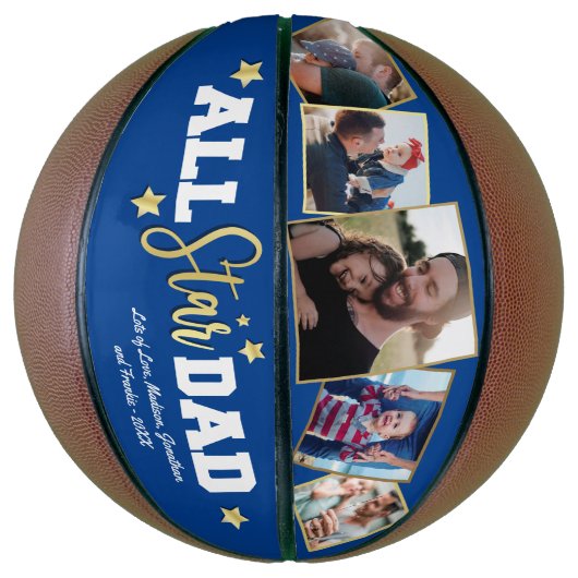 All-Star Dad Vaderdag Foto Basketbal (Verticaal)
