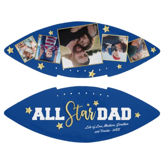 All-Star Dad Vaderdag Photo Blue American Football (Panelen)