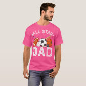All Star Dad van de verjaardag Boy Basketbal Voetb T-shirt (Voorkant volledig)