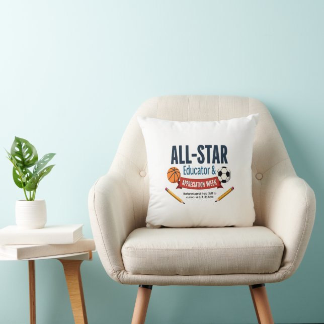 All-Star Educator & Staff Appreciation Pillow Kussen (Stoel)