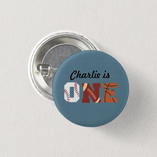 All-Star Eerste Verjaardag Button (Voorkant /achterkant)