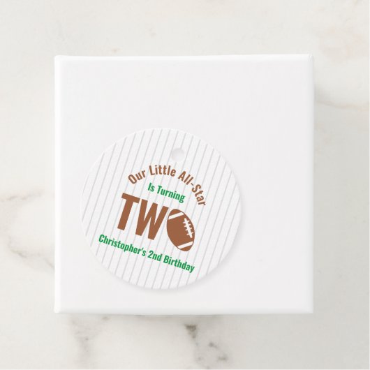 All-Star Football 2e verjaardag Bedankjes Labels (In situ)